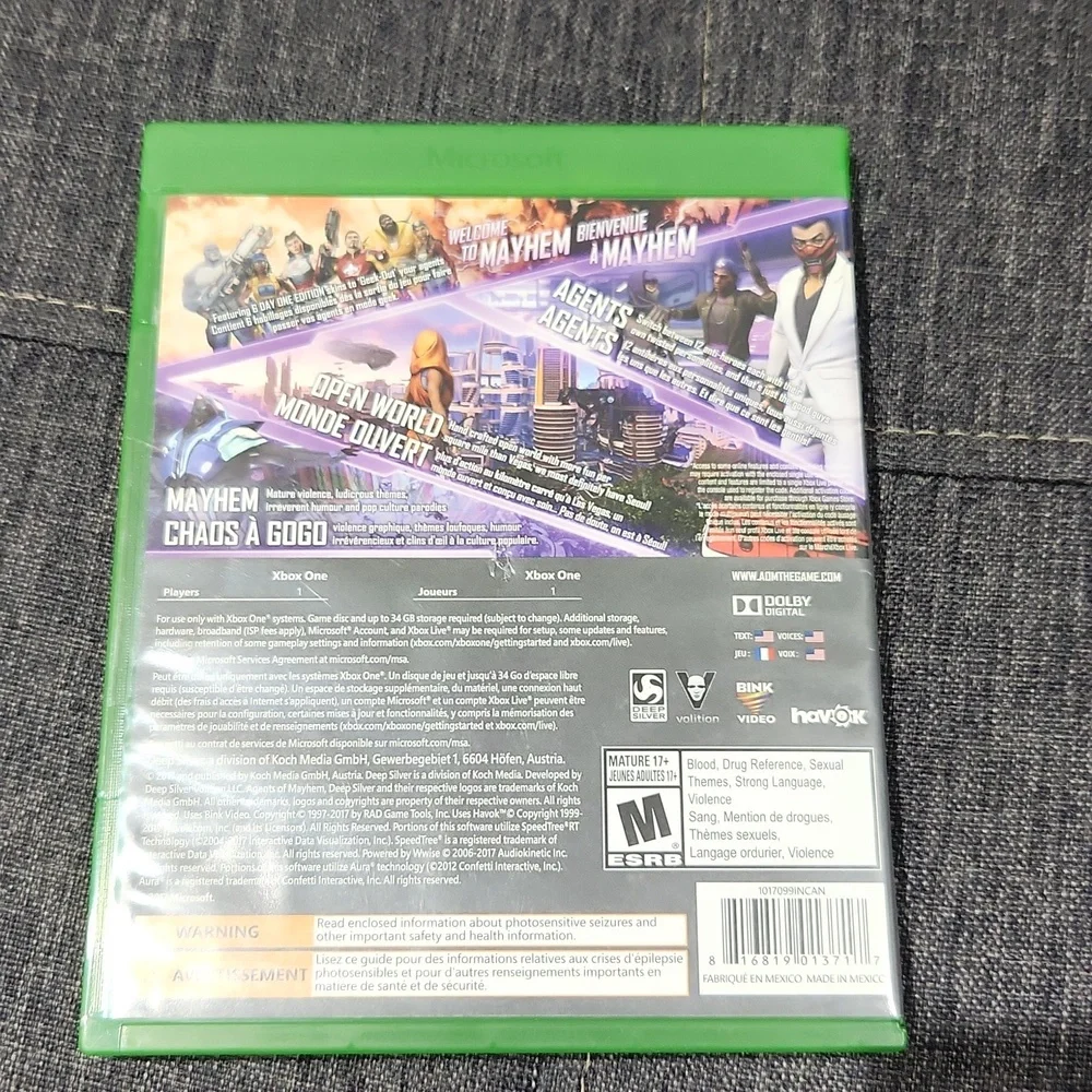 **Unopened**Agents of Mayhem Xbox One Game - Picture 2 of 2